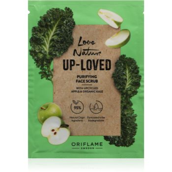 Oriflame Love Nature Up-Loved Upcycled Apple & Organic Kale demachiant cu efect de peenling