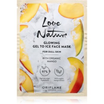 Oriflame Love Nature Gel To Ice Organic Mango masca pentru albirea tenului