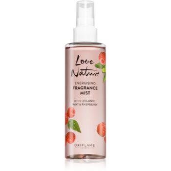 Oriflame Love Nature Organic Mint & Raspberry spray de corp racoritor cu arome de zmeura