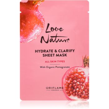 Oriflame Love Nature Pomegranate mască textilă hidratantă