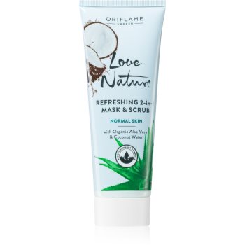 Oriflame love nature aloe vera & coconut water masca si peeling cu efect revigorant
