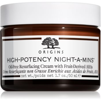Origins High-Potency Night-A-Mins™ Oil-Free Resurfacing Gel Cream With Fruit-Derived AHAs cremă regeneratoare de noapte, pentru refacerea densității pielii