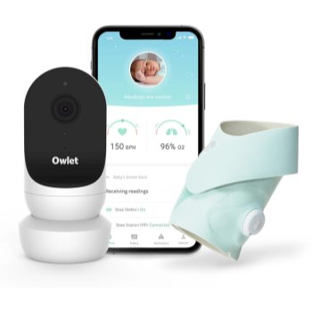 Owlet Monitor Duo Smart Sock 3 & Cam 2 set pentru bebeluși