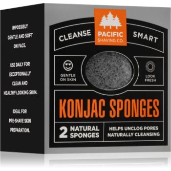 Pacific Shaving Konjac Sponges burete exfoliant bland facial
