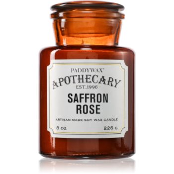 Paddywax Apothecary Saffron Rose lumânare parfumată