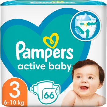 Pampers Active Baby Size 3 scutece de unică folosință