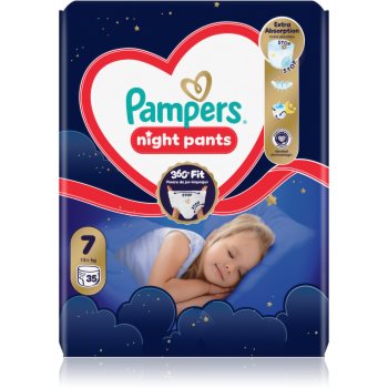 Pampers Night Pants Size 7 scutece de unică folosință tip chiloțel pentru noapte