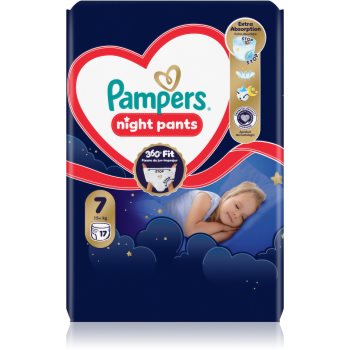 Pampers Night Pants Size 7 scutece de unică folosință tip chiloțel pentru noapte