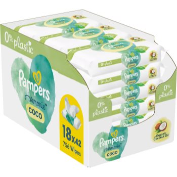 Pampers Harmonie Coconut Pure Șervețele umede pentru copii Coconut imagine noua