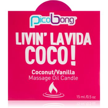 Pico Bong Massage Oil Candle Coconut & Vanilla lumânare de masaj
