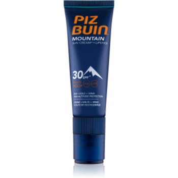 Piz Buin Mountain crema pentru fata si balsam pentru buze cu efect protectiv 2in1 SPF 30