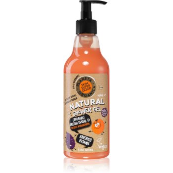 Planeta organica organic fresh basil & fresh mandarin gel de duș energizant