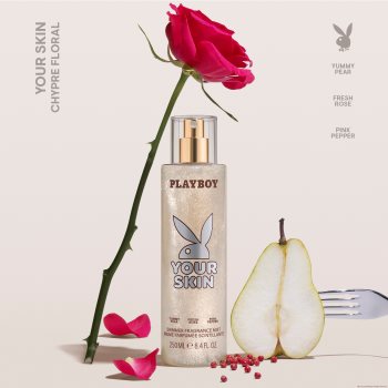Playboy Your Skin spray pentru corp cu particule stralucitoare pentru femei - imagine 2