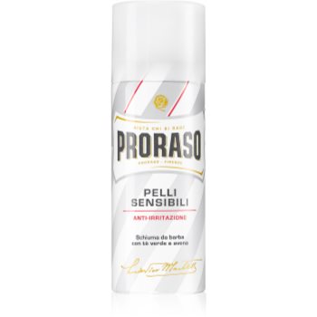 Proraso White spumă pentru bărbierit pentru piele sensibilă