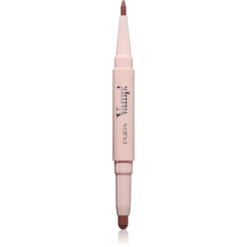 PUPA Milano Vamp! Creamy Duo помада та контурний олівець для губ 2 в 1 відтінок 002 Medium Nude 0.8 гр