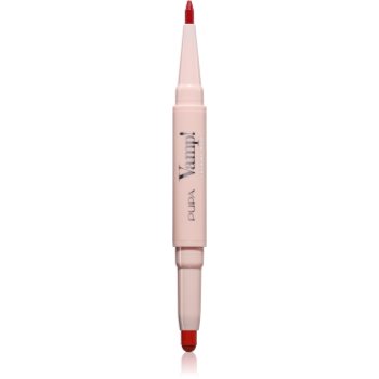 PUPA Milano Vamp! Creamy Duo помада та контурний олівець для губ 2 в 1 відтінок 011 - Orange Red 0.8 гр