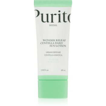 Purito Wonder Releaf Centella Daily Sun Lotion crema fata iluminatoare de protectie SPF 50+