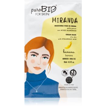 puroBIO Cosmetics Miranda Banana masca de curatare si catifelare cu acid hialuronic image0
