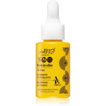 puroBIO Cosmetics Brightening Oil Serum ser cu efect iluminator impotriva primelor semne de imbatranire ale pielii accesorii imagine noua
