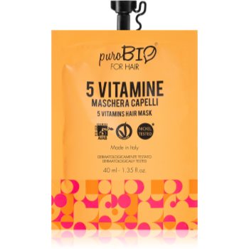 puroBIO Cosmetics 5 Vitamins masca de par hranitoare accesorii imagine noua