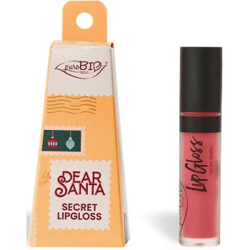 puroBIO Cosmetics Dear Santa SECRET luciu de buze rezistent în ambalaj cadou