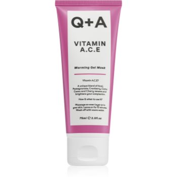 Q+A Activated Charcoal Masca Gel calmanta cu vitamine A, C, E