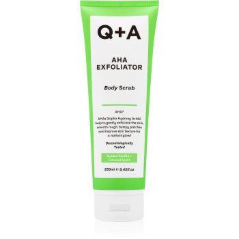 Q+A AHA Exfoliator exfoliant pentru corp Cu AHA Acizi