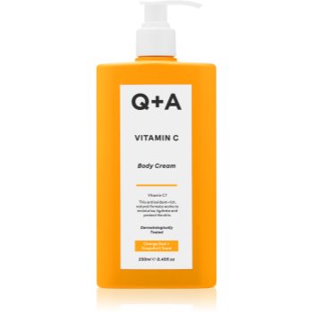 Q+A Vitamin C cremă de corp, cu efect de iluminare