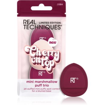 Real Techniques Cherry On Top Mini Marshmallow Puff Trio burete pentru machiaj