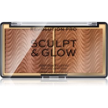 Revolution PRO Sculpt And Glow paletă pentru contur și iluminare
