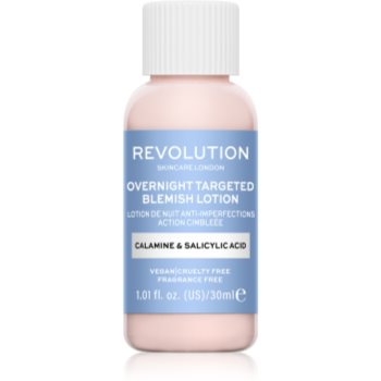 Revolution Skincare Blemish Calamine & Salicylic Acid tratament topic pentru acnee pentru noapte