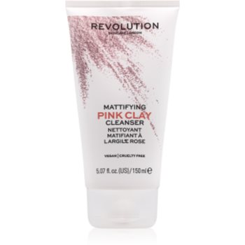 Revolution Skincare Pink Clay spuma de curatare matifianta