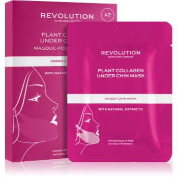 Revolution Skincare Plant Collagen Under Chin Mask mască textilă pentru contururile faciale, cu efect de fermitate