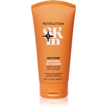 Revolution Skincare Be Bright Natural Fruit AHA Brightening Jelly Cleanser gel de curățare, cu efect de iluminare