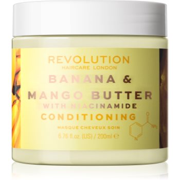 Revolution Haircare Hair Mask Banana & Mango Butter masca tratament intensiv pentru păr accesorii imagine noua