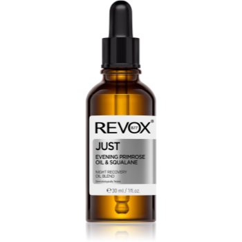 Revox B77 JUST Evening Primrose Oil & Squalane ulei regenerator pentru noapte reface bariera protectoare a pielii