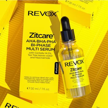 Revox B77 Zitcare AHA BHA PHA Bi-Phase Multi Serum ser bifazic pentru netezirea și matifierea tenului - 1 | YEO