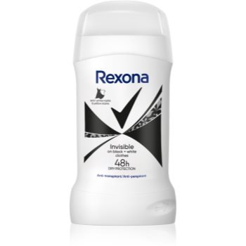 Rexona Invisible Black&White deodorant solid împotriva petelor albe