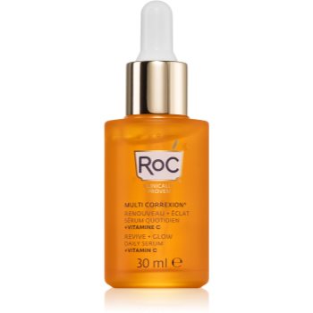 Roc Multi Correxion Revive + Glow Ser Stralucire Cu Vitamina C Pentru Fata Si Gat