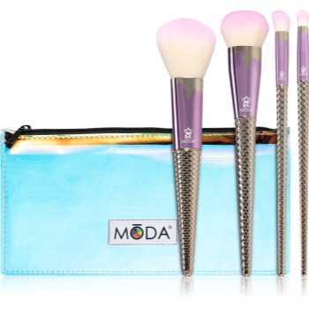 Royal and Langnickel Moda Ice Cream Vanilla set perii machiaj (+ carcasă) Online Ieftin accesorii