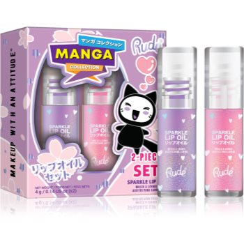 Rude Cosmetics Manga Collection set îngrijire buze Strawberry And Grape Duo