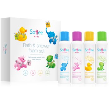Saffee Kids Bath & Shower Foam Set set cadou (pentru pielea bebelusului) accesorii imagine noua