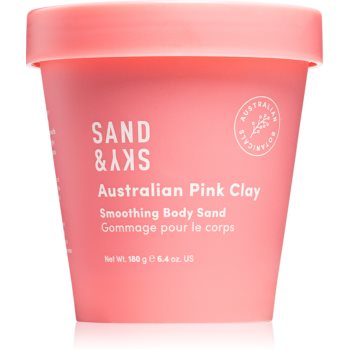 Sand & Sky Australian Pink Clay Smoothing Body Sand exfoliant pentru corp cu efect de iluminare accesorii imagine noua