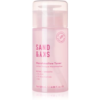 Sand & Sky The Essentials Marshmallow Toner tonic exfoliant delicat pentru definirea pielii accesorii imagine noua