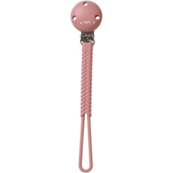 Saro Baby Braided Silicone Pacifier Holder clips pentru suzetă