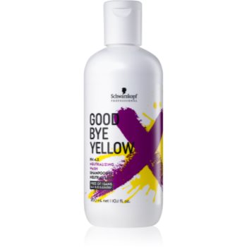 Schwarzkopf professional goodbye yellow șampon pentru neutralizarea tonurilor de galben pentru par vopsit sau suvitat