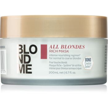 Schwarzkopf Professional Blondme All Blondes Rich masca hranitoare pentru par aspru.