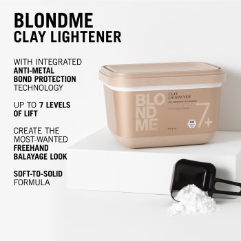 Schwarzkopf Professional Blondme Clay Lightener strălucitor premium cu conținut de argilă - 1 | YEO