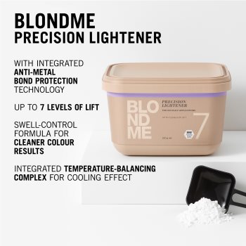 Schwarzkopf Professional Blondme Precision Lightener 7 strălucitor premium cu conținut de argilă - 1 | YEO