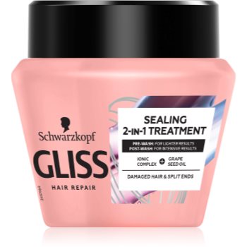Schwarzkopf gliss sealing 2-in-1 treatment masca pentru regenerare pentru par deteriorat